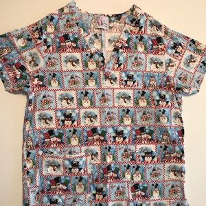 Size medium Christmas scrub top